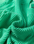 Solid Corded T-Shirt and Pants Set