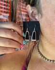Sterling Silver Pearl & Black Onyx Dangle Earrings