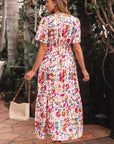 Kaitlyn Floral Short Sleeve Maxi Dress