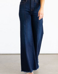 The Loretta Trouser Jean in Dark Wash