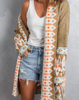 Aztec Geometric Open Front Cardigan