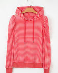 Stripe Puff Long Sleeve Hoodie