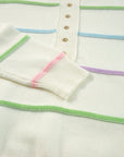 Miriam Stripes Baggy Henley Sweater