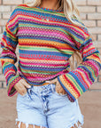 Luella Jacquard Geo Long Sleeve Top