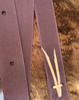 2" X 6" Hilason Western Polypropylene Leather Cinch Strap Brown