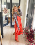 Feisty Coral overall jumpsuit