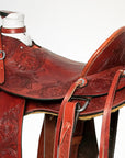 Western Horse Wade Saddle Leather Ranch Roping Mahogany Hilason