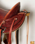 Western Horse Wade Saddle Leather Ranch Roping Mahogany Hilason