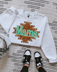 Tooled Leather Mama TEE or CREWNECK