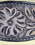 HILASON Western Horse Headstall & Breast Collar Tack Genuine American Leather Floral Rough Out Black