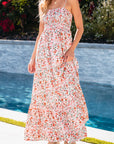 Georgina Boho Floral Smocked Ruffled Maxi Dress