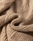 Cable Knit Drop Shoulder Sweater Dress