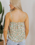 Kaiya Floral Spaghetti Strap Ruffle Summer Tank Top