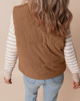 Natalia Corduroy Zipped Puffer Vest