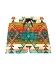 Women's Orange Aztec Beach Board Shorts
