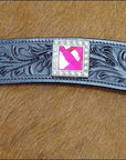 Hilason Western Headstall & Breast Collar Horse American Leather Black Pink