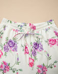Floral Pullover and Drawstring Lounge Set