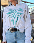 The Turquoise Boot Stitch Graphic Sweatshirt