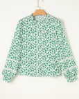 Melanie Lace Floral Puff Sleeve Top
