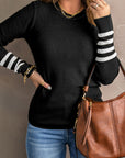 Aria Sleeve Plain Knit Sweater