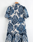 Boho Floral Buttoned Mini Dress