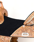 Hilason Western Horse Treeless Trail Barrel Saddle American Leather Tan