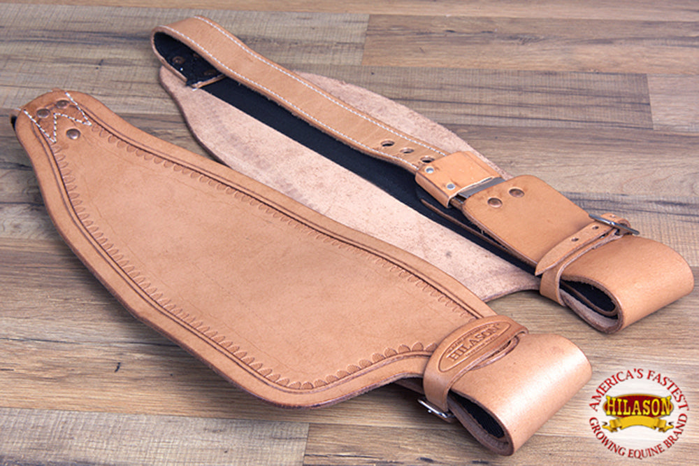 Hilason Leather Saddle Replacement Fender Pair With Hobble Straps Adult