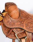 Hilason Classic Series Hand-Made Rodeo Bronc American Leather Saddle