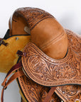 Hilason Classic Series Hand-Made Rodeo Bronc American Leather Saddle
