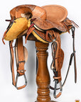 Hilason Classic Series Hand-Made Rodeo Bronc American Leather Saddle