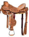 Hilason Classic Series Hand-Made Rodeo Bronc American Leather Saddle