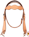 Hilason Western American Leather Horse Bridle Headstall Tan