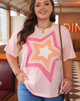 Diana Plus Size Eyelet Lace Star Top