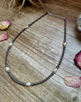 5 fresh water pearls Choker And Sterling Silver Pearls