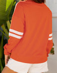 Varsity Stripe Drop Shoulder Sweatshirt