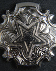 Western Screw Back Concho 1.5In Bright Silver Star Saddle Cowgirl Hilason