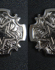 Western Screw Back Concho 1.5In Bright Silver Star Saddle Cowgirl Hilason