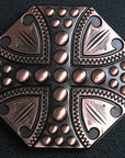 Western Screw Back Concho 1.5 In Copper Plated Cross Sign Saddle Cowgirl