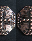 Western Screw Back Concho 1.5 In Copper Plated Cross Sign Saddle Cowgirl