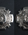 Western Screw Back Concho 1.5 In. Nickle Plated Horse Shoe Saddle Cowgirl