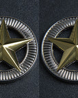 Western Screw Back Concho 1.5 In Silver Gold Star Saddle Cowgirl Hilason