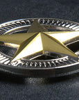 Western Screw Back Concho 1.5 In Silver Gold Star Saddle Cowgirl Hilason