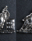 1 Pc Screw Back Concho 1.5 In Barrel Racer Nickle Plated Saddle Hilason