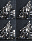 1 Pc Screw Back Concho 1.5 In Barrel Racer Nickle Plated Saddle Hilason