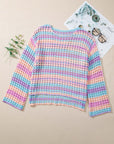 Della Open Knit Sweater Beach Cover Up
