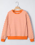 Stripe Reverse Seam Drop Shoulder Top