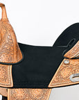 Hilason Western Horse Treeless Trail Barrel American Leather Saddle