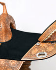 Hilason Western Horse Treeless Trail Barrel American Leather Saddle