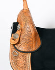 Hilason Western Horse Treeless Trail Barrel American Leather Saddle