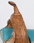 Hilason Western Horse Saddle Treeless Trail Barrel Leather